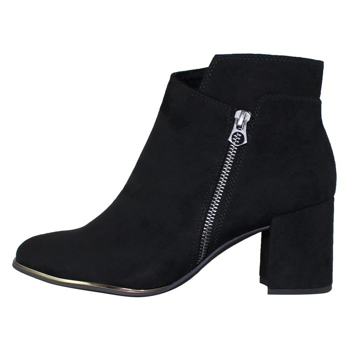 Botine Piele Intoarsa Dama Elegante Negru Marco Tozzi 2 25015