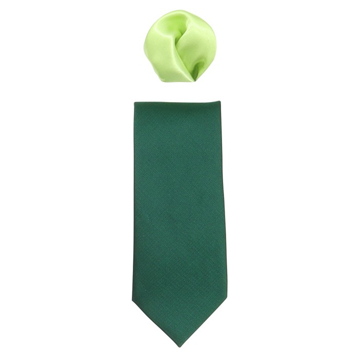 Caroline Empirical beam Cravata barbati cu batista - verde, Gama - CRVT-GM-0030-Verde -  PalomaShop.ro
