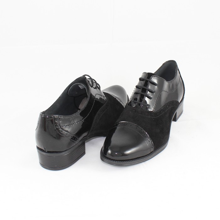 Pantofi Piele Intoarsa Dama Negru Nicolis Lac 50631 Negru