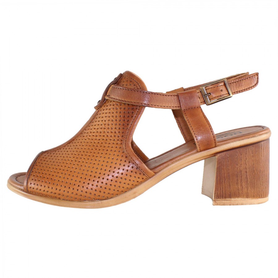 Sandale piele naturala dama - maro, Dogati shoes - 817-Camel -