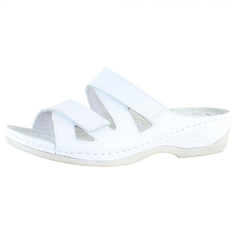 Papuci Piele Naturala Dama Alb Dr Batz Medicinal Eni White Palomashop Ro