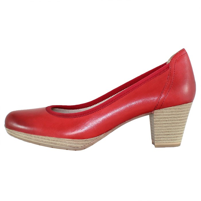 charm game Pay attention to Pantofi piele naturala dama - rosu, Marco Tozzi - toc mediu -  2-22420-32-533-chili - Palomashop.ro