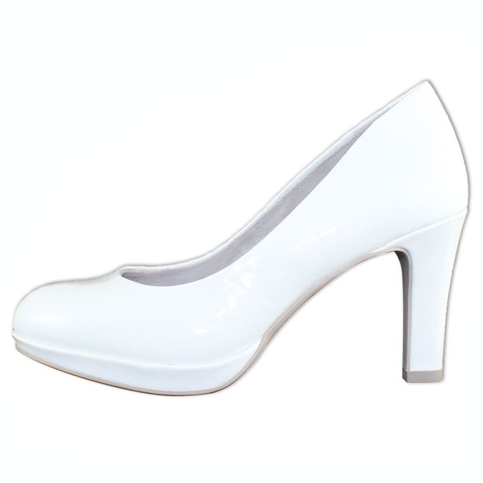 Duke Miss ribbon Pantofi dama - alb, Marco Tozzi - toc mediu - 2-22421-22-123-white -  Palomashop.ro