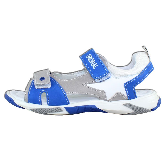 Sandale piele naturala - gri, albastru, Melania - ME6017F9E-B - Palomashop.ro