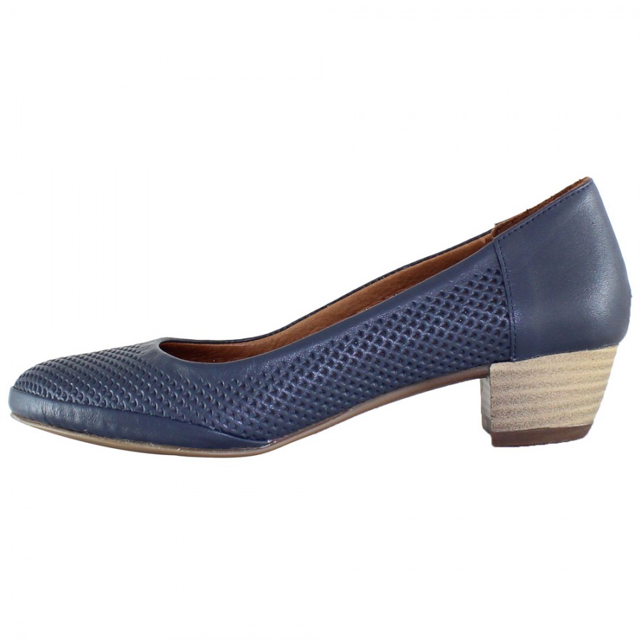 Grasp Brick moderately Pantofi piele naturala dama - bleumarin, Orka - toc mic - 24-28-Albastru -  Palomashop.ro