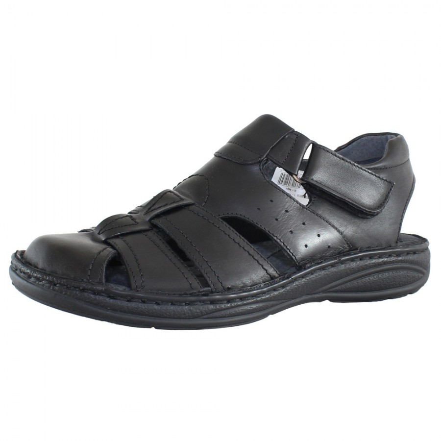 Sandale Piele Naturala Barbati Negru Otter Fn302 01 N Black