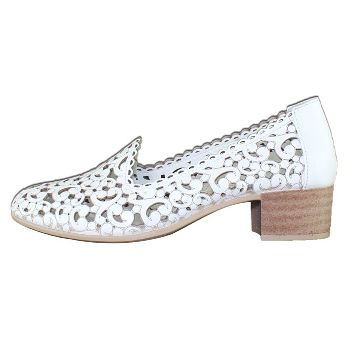 mat Distribute telegram Pantofi piele naturala dama - alb, Dogati shoes - toc mediu - 770-02-Alb -  Palomashop.ro