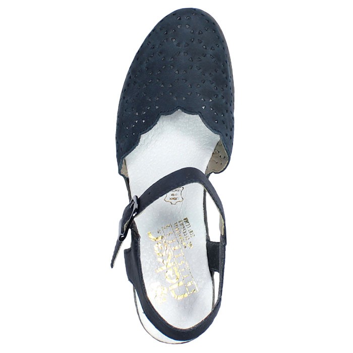 Pantofi piele naturala dama bleumarin, Rieker - toc mediu 40972-14-Blue PalomaShop.ro