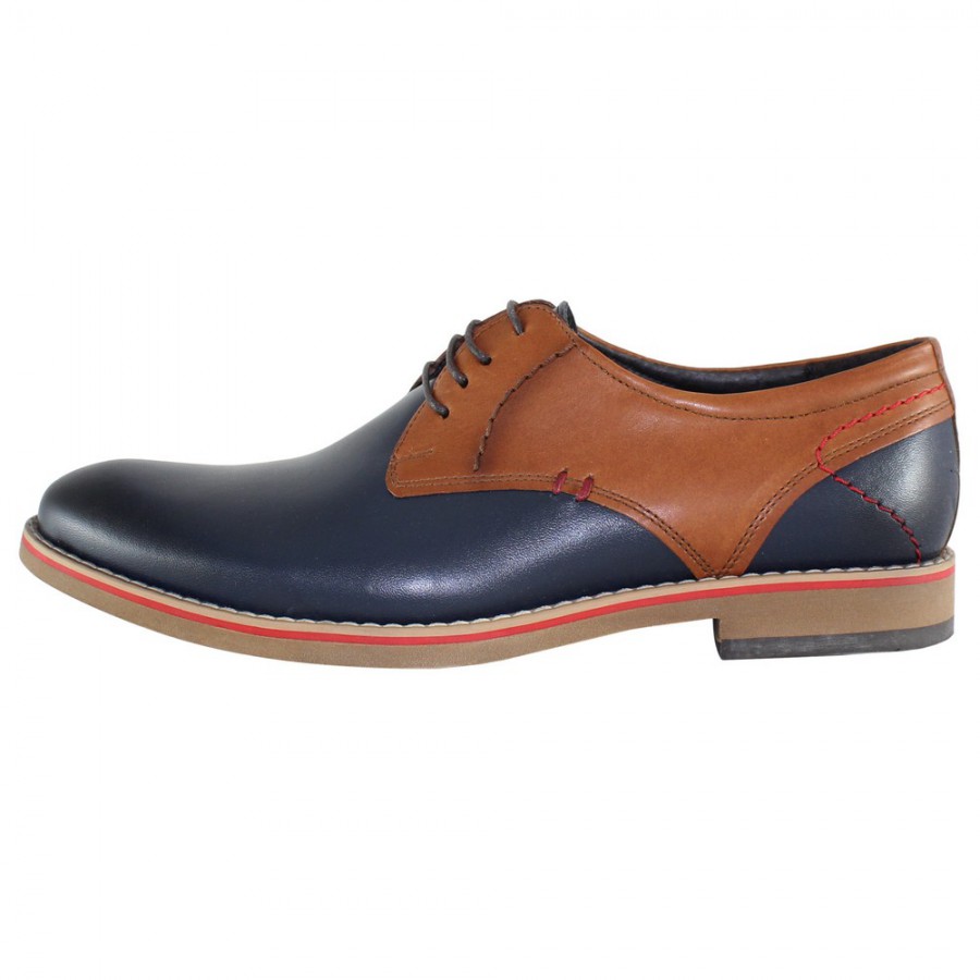 Convenient wash Radiate Pantofi eleganti, piele naturala barbati - bleumarin, maro, Pieton -  Sir-Never-BL-M - Palomashop.ro