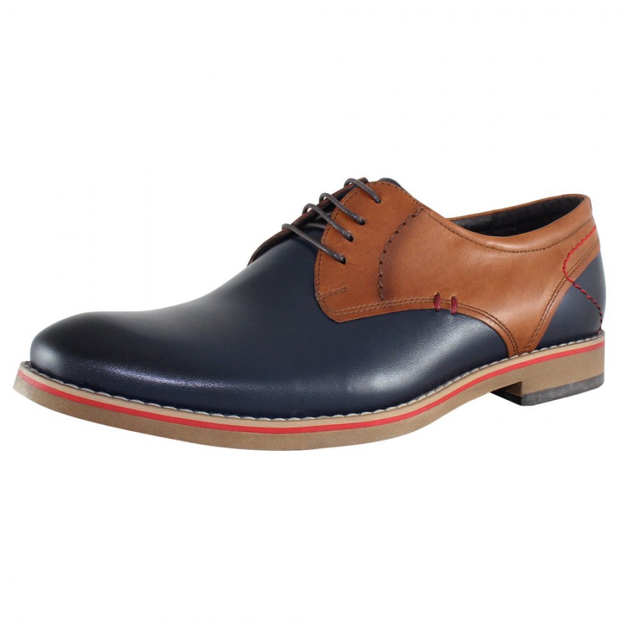 Convenient wash Radiate Pantofi eleganti, piele naturala barbati - bleumarin, maro, Pieton -  Sir-Never-BL-M - Palomashop.ro