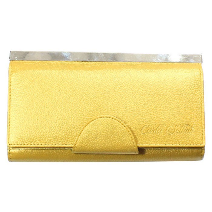 Portofel Dama Galben Din Piele Naturala Prtf 0102 Galben Paloma Shop
