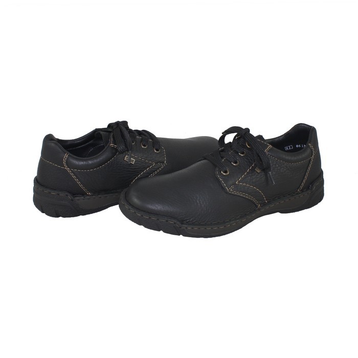 Pantofi Piele Naturala Barbati Negru Rieker B03300 00 Black