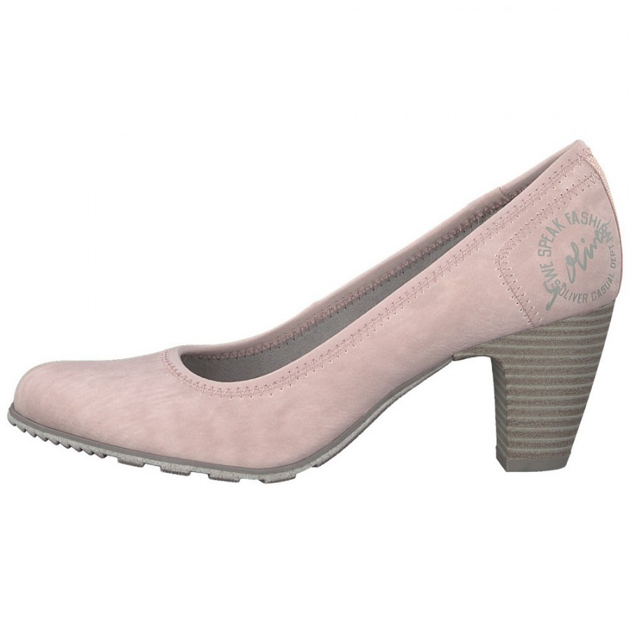 Pantofi Dama Roz S Oliver Toc Mediu 5 22404 20 544 Rose