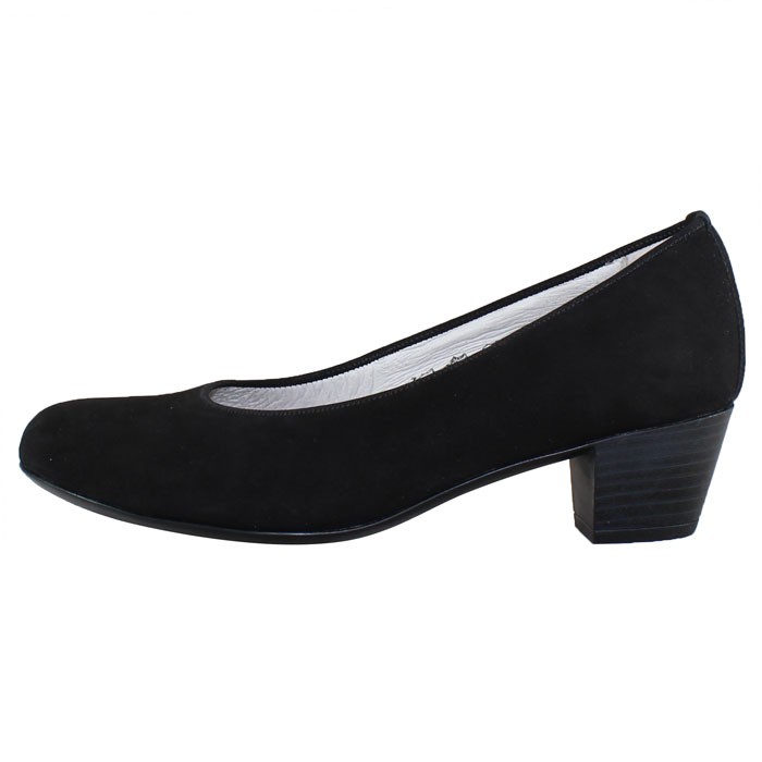 Pantofi Piele Naturala Dama Negru Waldlaufer Toc Mic Medicinal 358501 162 001 Hilaria Palomashop Ro
