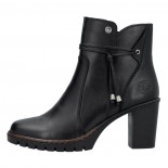 Botine piele naturala dama - negru, Rieker - iarna - Y2567-00-Negru