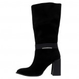 Cizme piele intoarsa dama - negru, Epica - iarna - HMHM50012B-01-I-Negru