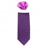 Cravata barbati cu batista - mov, Gama - CRVT-GM-0042-Mov