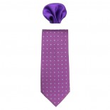 Cravata barbati cu batista - mov, Gama - CRVT-GM-0057-Mov