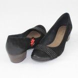 Pantofi piele naturala dama - negru, Marco Tozzi - toc mic - 	2-22310-22-Black