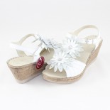 Sandale piele naturala dama - alb, Marco Tozzi - 2-28003-22-White