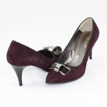 Pantofi piele intoarsa dama - violet, Nike Invest - toc inalt - M427-Gre-B