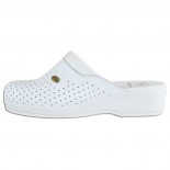 Saboti piele naturala - alb, Scholl - medicinali - F20002-1065-370-Clog-Back-Guard-White