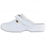 Saboti piele naturala - alb, Scholl - medicinali - F23927-1065-360-Clog-racy-White