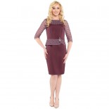 Rochie dama de ocazie eleganta - mov, Viada – midi - R-626-4289-MOV