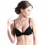 Sutien cu push up - negru, Uniconf - bumbac - SN45