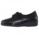 Pantofi piele naturala dama - negru, Waldlaufer - relax, confort, ortopedic, lac - 860010-214-001-Moni