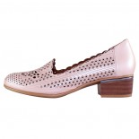 Pantofi piele naturala dama - roz, Yussi - 552-T-08-285
