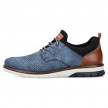 Pantofi barbati - albastru, maro, Rieker - relax, confort - 14450-14-Albastru-Maro