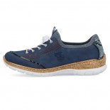 Pantofi dama - albastru, Rieker - relax, confort - N42T0-14-Albastru