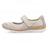 Pantofi dama - bej, Rieker - relax, confort - N4299-60-Bej