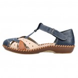 Pantofi dama - bleumarin, maro, bej, Rieker - relax, confort - M1655-14-Bleumarin-Maro-Bej