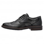 Pantofi eleganti piele naturala barbati - negru, Rieker - relax, confort - 17620-00-Negru