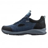 Pantofi piele naturala barbati - albastru, negru, Waldlaufer - relax, confort, ortopedic, impermeabil - 335959-500-947-Hen-Albastru-Negru