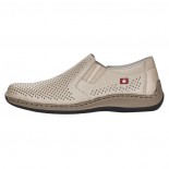 Pantofi piele naturala barbati - bej, Rieker - relax, confort - 05297-60-Bej