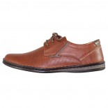 Pantofi piele naturala barbati - maro, Krisbut - 4890P-3-9-Brown