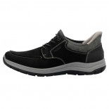 Pantofi piele naturala barbati - negru, Rieker - relax, confort - 03656-00-Negru