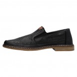 Pantofi piele naturala barbati - negru, Rieker - relax, confort - 13459-00-Negru