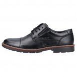 Pantofi piele naturala barbati - negru, Rieker - relax, confort - 15320-00-Negru