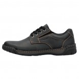 Pantofi piele naturala barbati - negru, Rieker - relax, confort - B0306-00-Negru