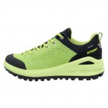 Pantofi piele naturala copii - verde, negru, Grisport - impermeabil - 850099-9703V3G-Verde-Negru