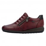 Pantofi piele naturala dama - bordo, Rieker - relax, confort, impermeabil - 44268-35-Bordo
