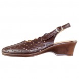 Pantofi piele naturala dama - maro, Nicolis - toc mediu - 55039-MaroT