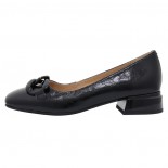 Pantofi piele naturala dama - negru, Epica - toc mic - HM1F3409-1301-A1229A-01-1-Negru
