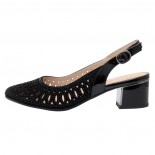 Pantofi piele naturala dama - negru, Epica - toc mic - JY1H380-705-081-1100-01-I-Negru