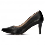 Pantofi piele naturala dama - negru, Filippo - toc mediu - DP4427-23-BK-Negru