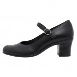 Pantofi piele naturala dama - negru, Nicolis - toc mediu - 124346-Negru